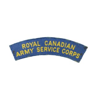 Royal Canadian Army Service Corps – Printed Shoulder Title