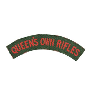 Queen’s Own Rifles – Printed Shoulder Title