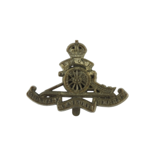 Royal Artillery – Economy Plastic Cap Badge With Slider RARE