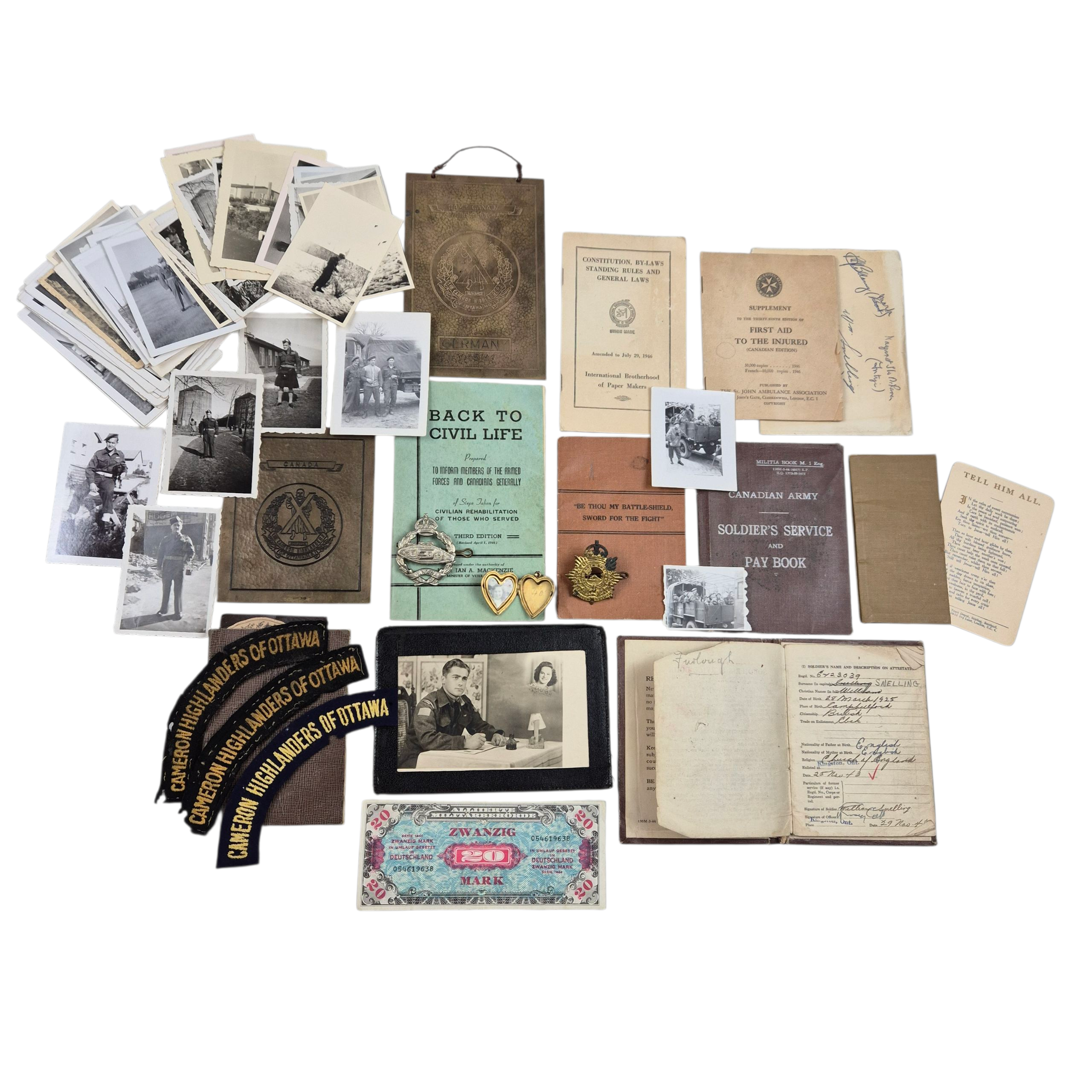 Cameron Highlanders of Ottawa grouping - William SNELLING