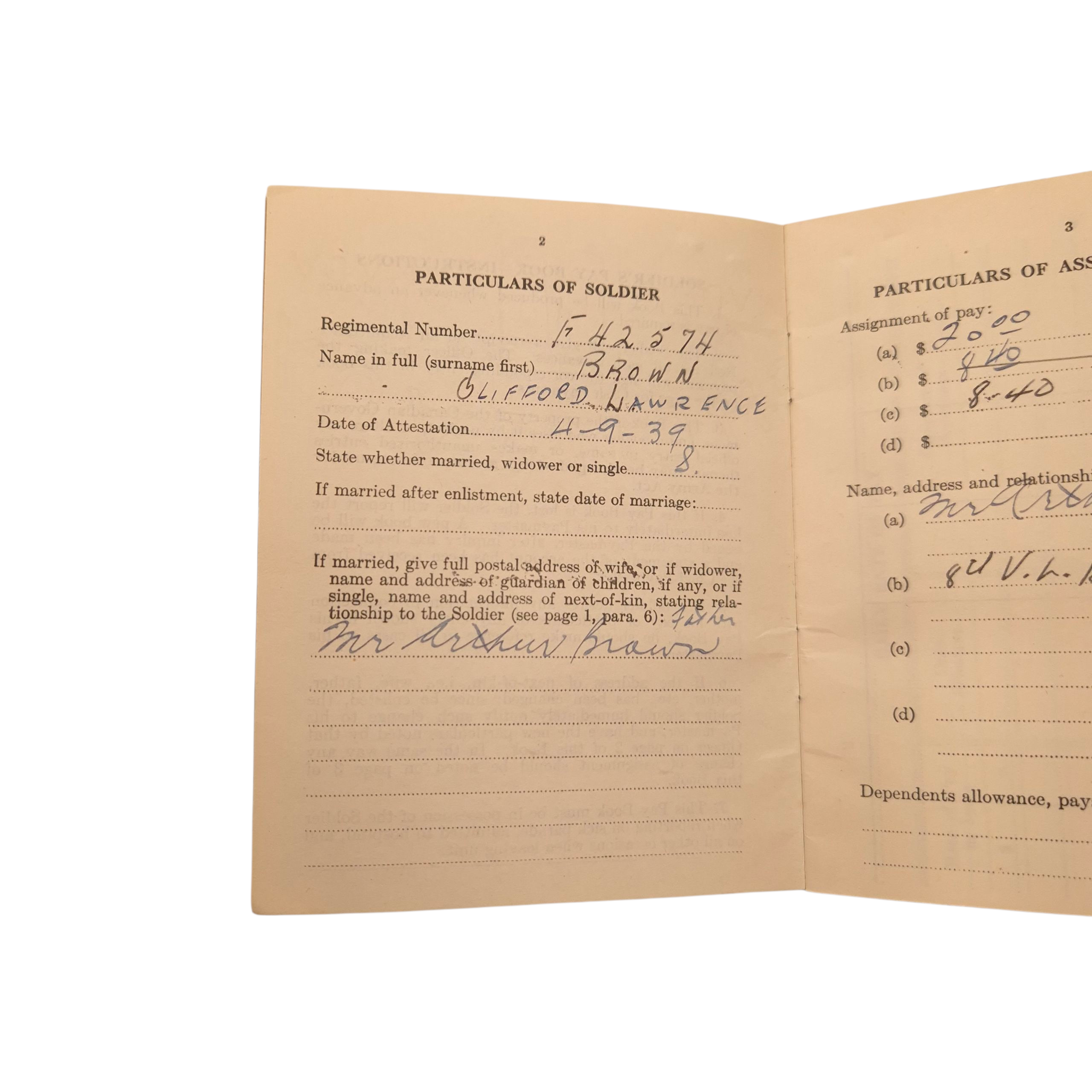 Canadian Medal Grouping – Private C.L. BROWN - West Nova Scotia Regiment - Image 7