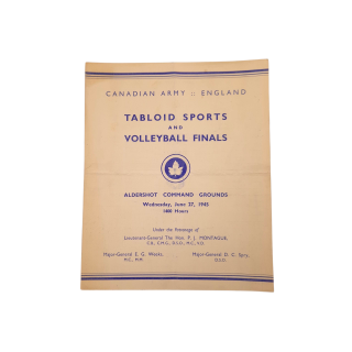 Canadian Army England Championships 1945 Program