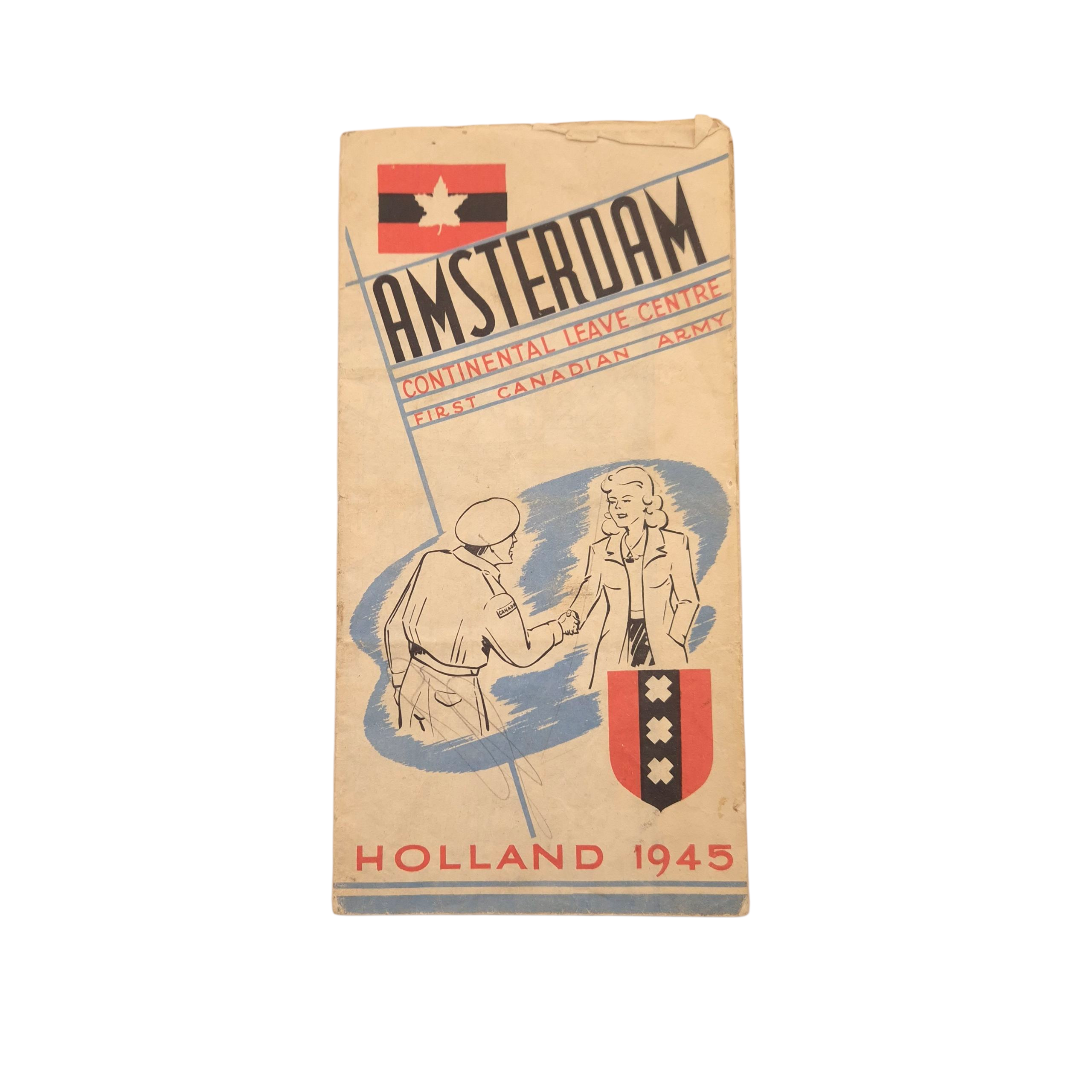 Official Guide Map for Canadian Troops in Amsterdam