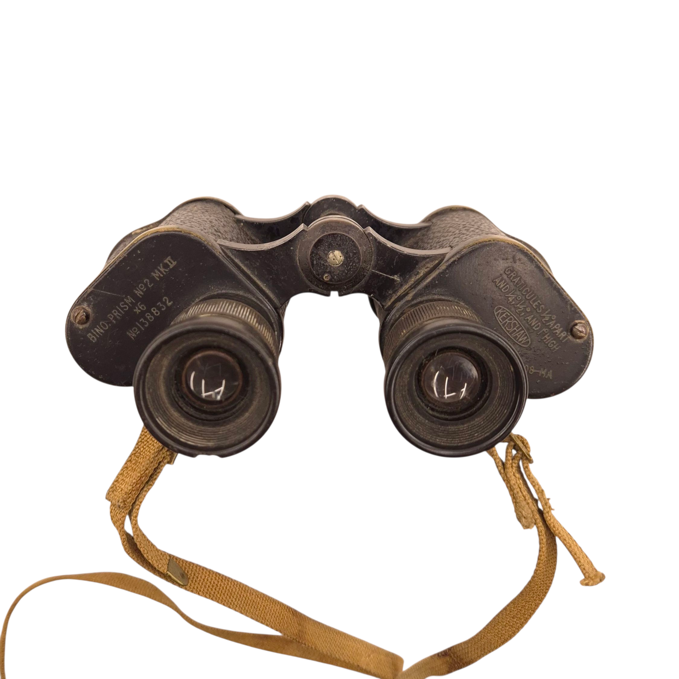 British Binoculars by Kershaw with 1941 MECo Web Case - Image 11