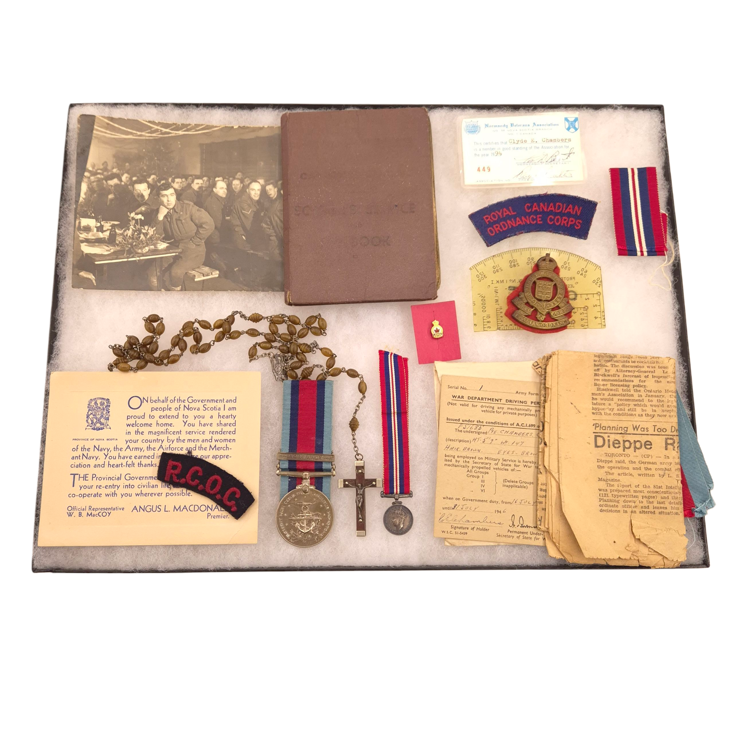 RCOC Grouping – Named to L/Cpl. Clyde Edward CHAMBERS (F-51685) - Image 4