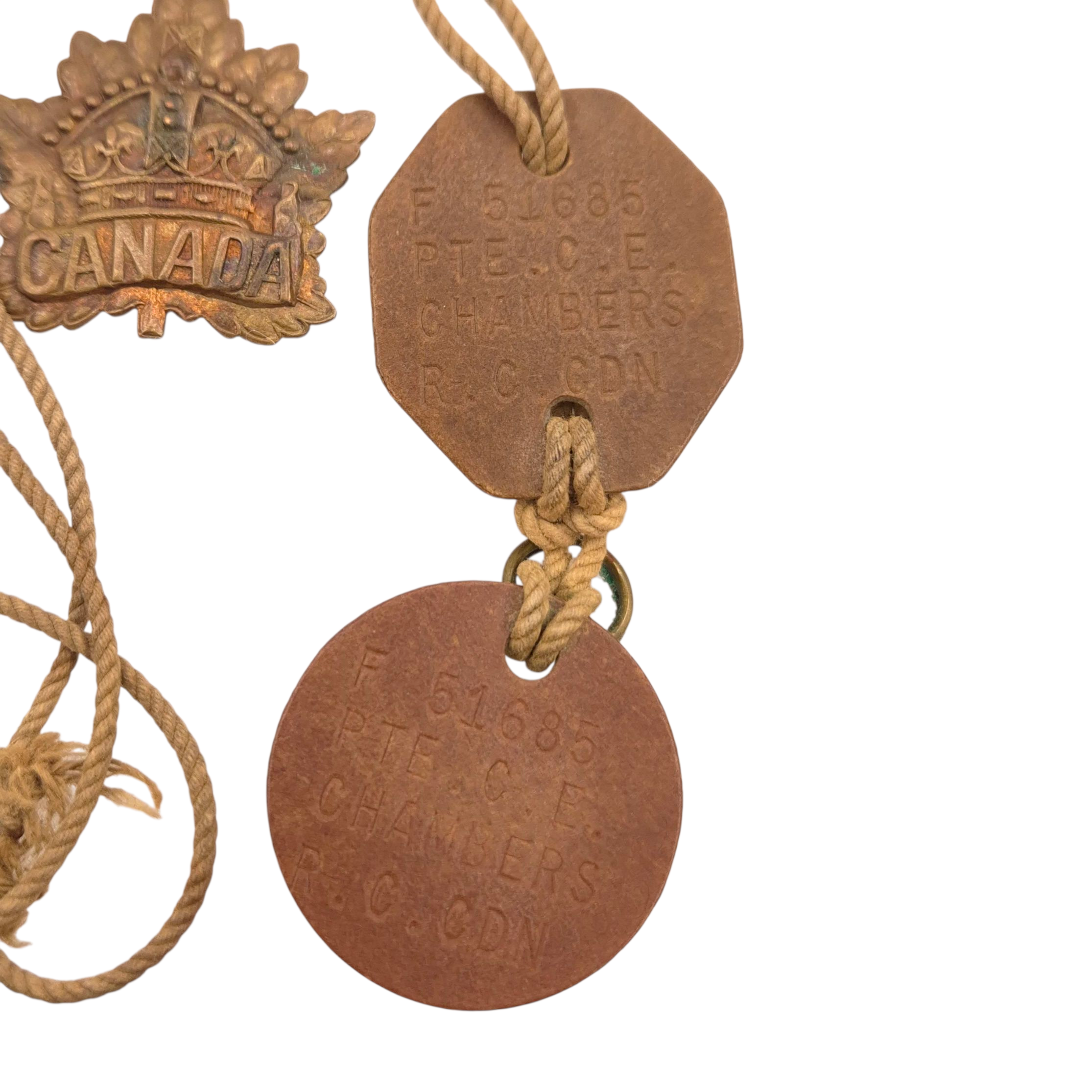 RCOC Grouping – Named to L/Cpl. Clyde Edward CHAMBERS (F-51685) - Image 7