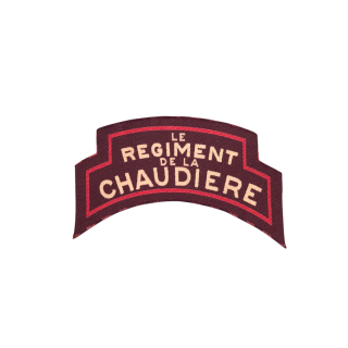 Le Regiment de Chaudiere – Printed shoulder title