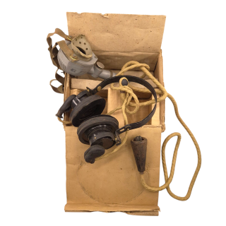 British/Canadian Headphones and Microphone in cardboard-box
