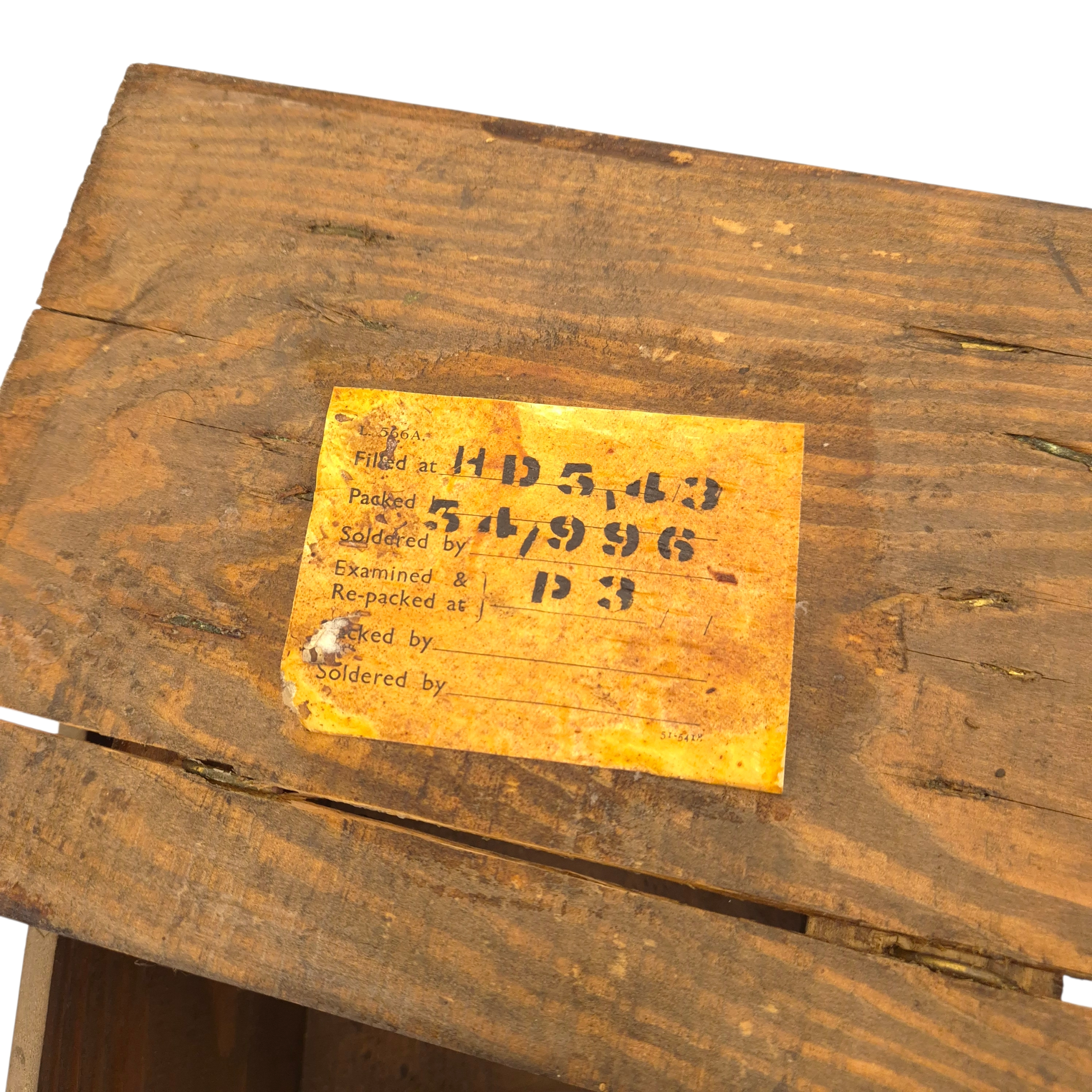British CE/TNT MkI wooden crate - 1943 - Image 7