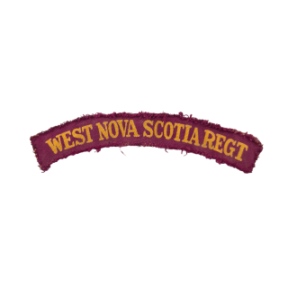 West Nova Scotia Regiment – Printed shoulder title