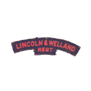 Lincoln & Welland Regt – Printed shoulder title