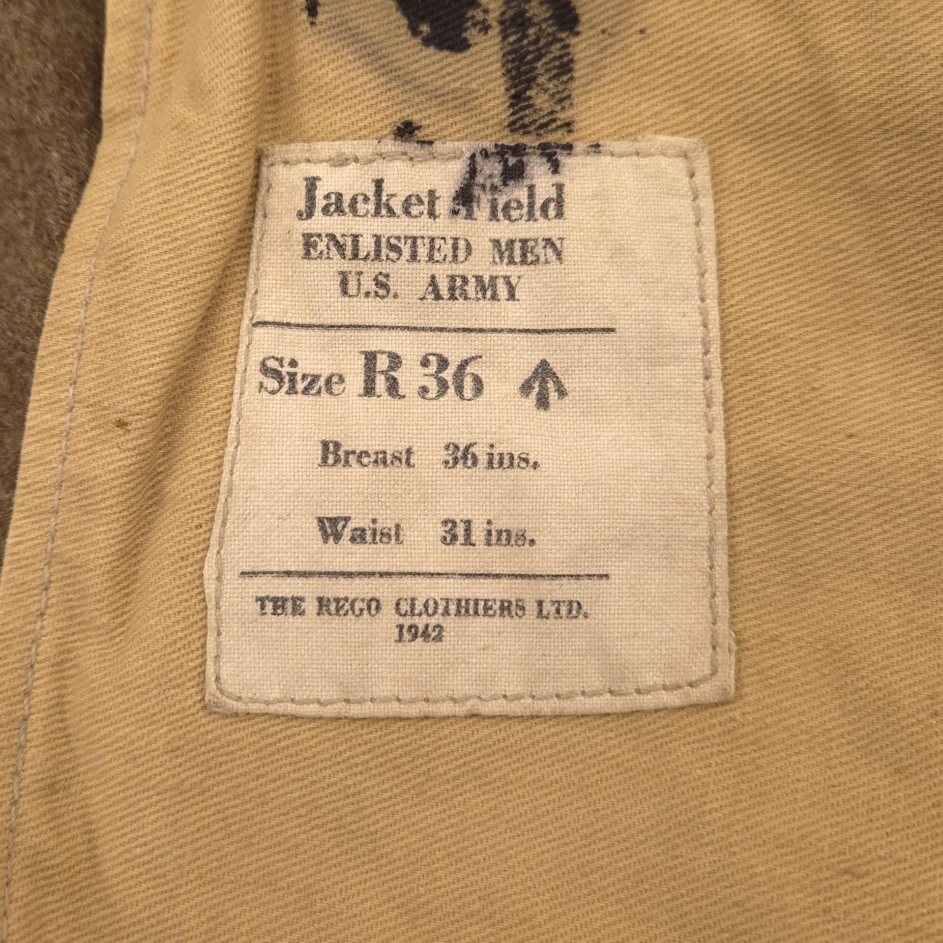 U.S. 'British Made' ETO Jacket - Dated 1942 - Image 4