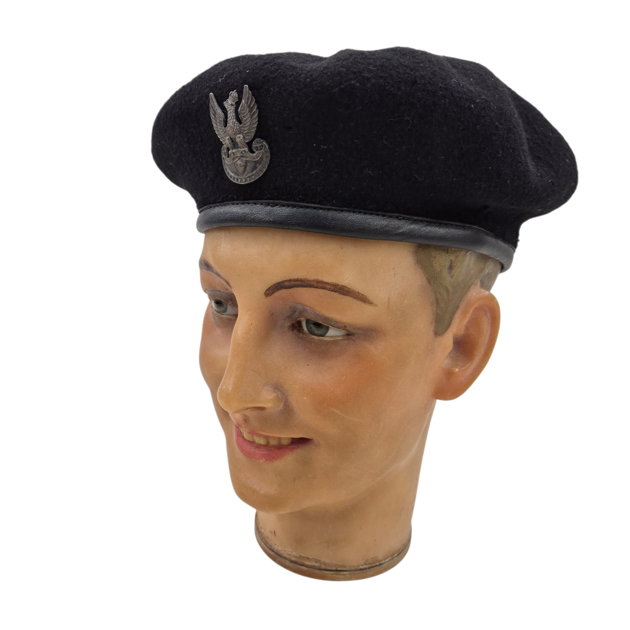 British RAC Beret with Polish cap badge - 1945 - Image 2