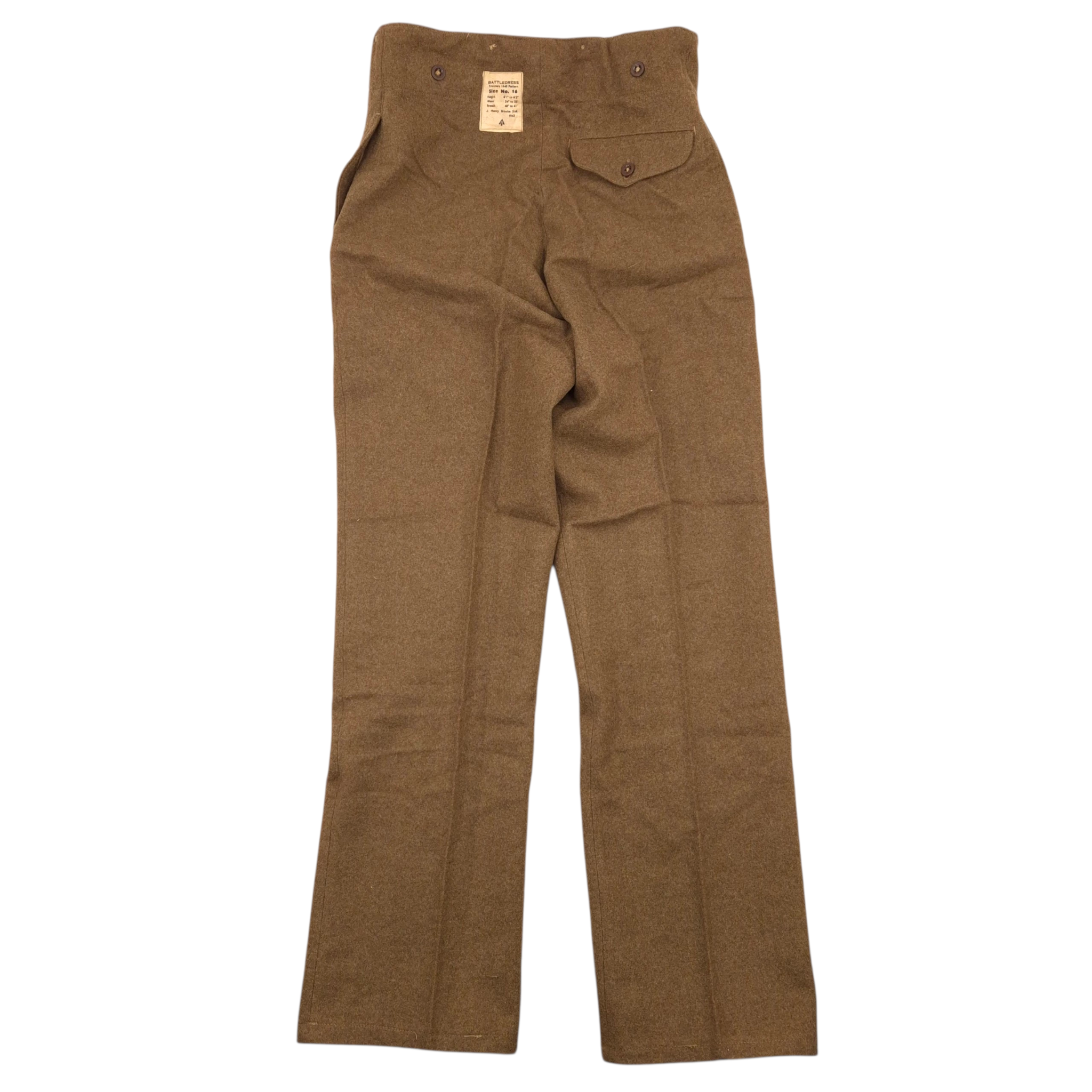 British P40 Battle Dress Trousers - Dated 1943 - Image 7