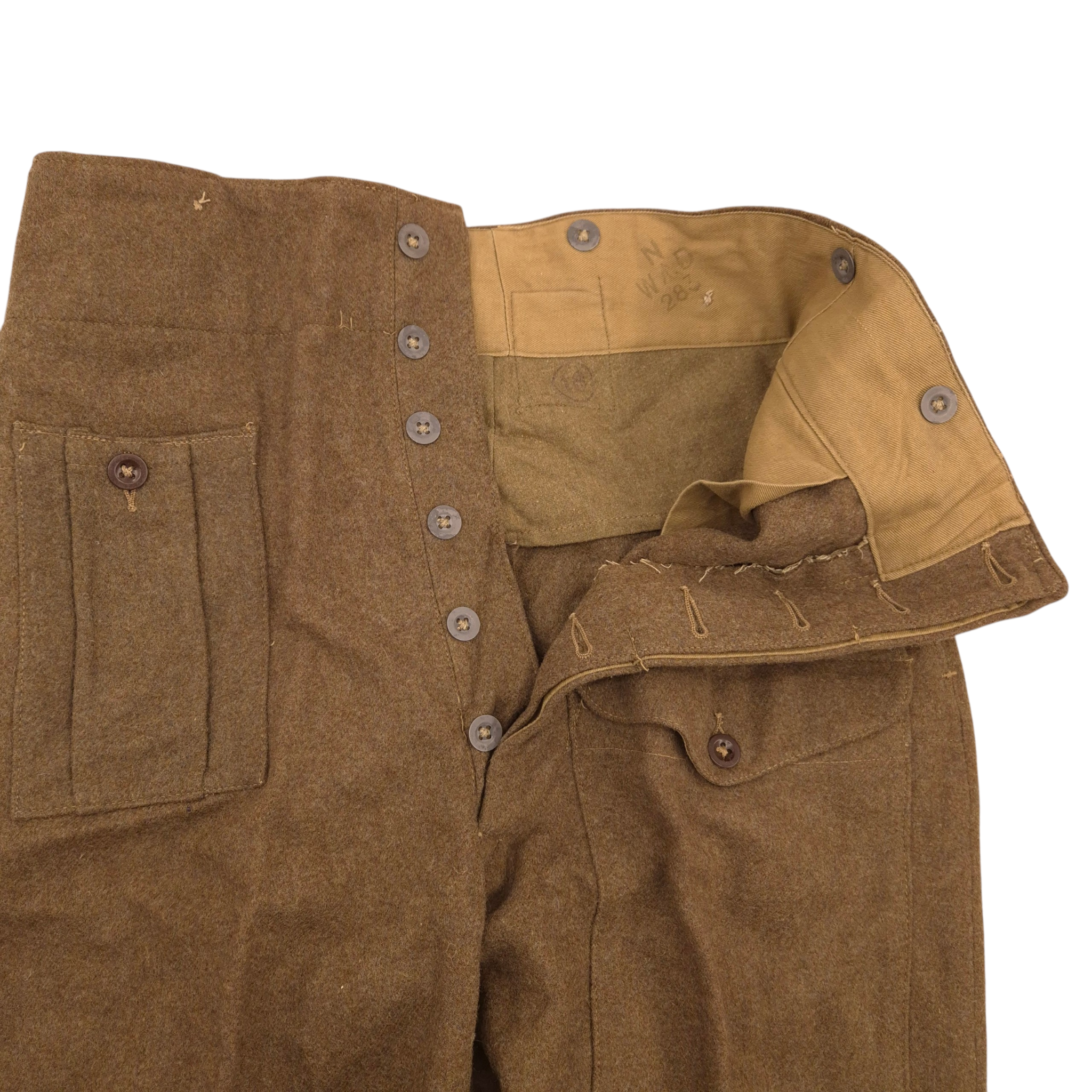 British P40 Battle Dress Trousers - Dated 1943 - Image 8