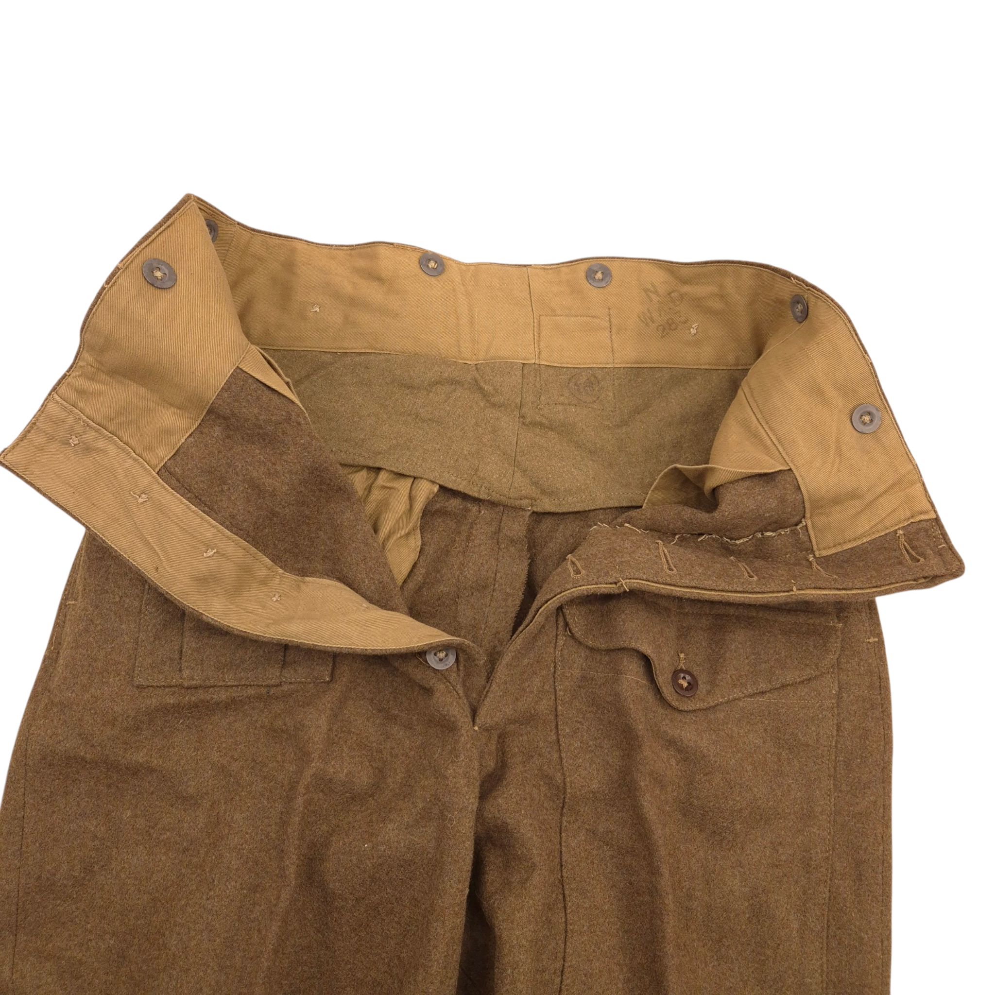 British P40 Battle Dress Trousers - Dated 1943 - Image 9
