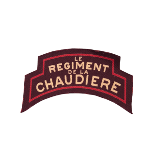 Le Regiment de la Chaudiere – Printed shoulder title