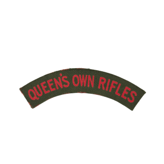 Queen’s Own Rifles of Canada – Printed shoulder title