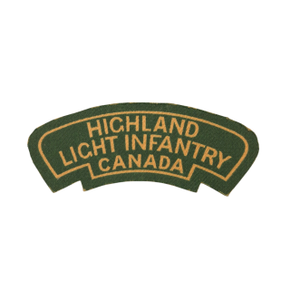 Highland Light Infantry of Canada – Printed shoulder title