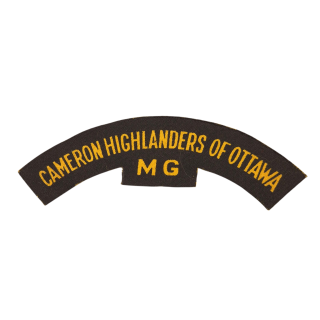 Cameron Highlanders of Ottawa – Printed shoulder title