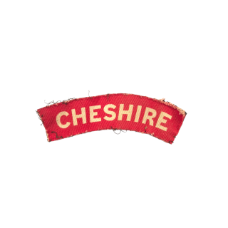 Cheshire Regiment – Printed shoulder title