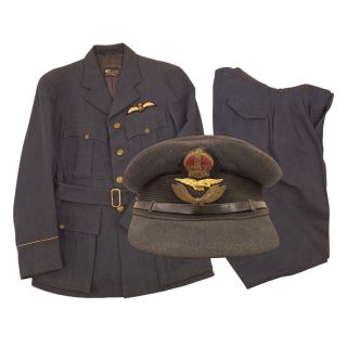 NZ RAF Service Dress Cap, jacket and trousers – Noel Varley SPANHAKE