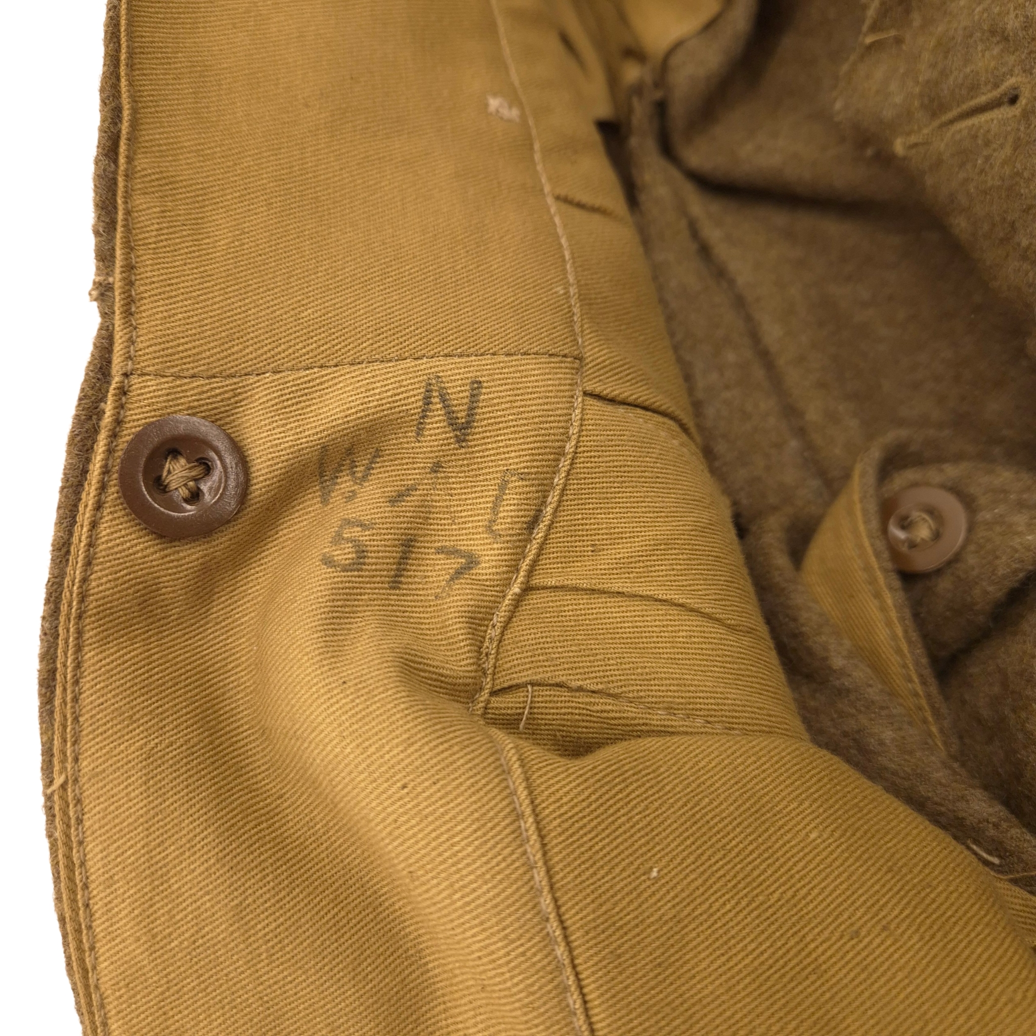 British P40 Battle Dress Trousers - Dated 1943 - Image 7