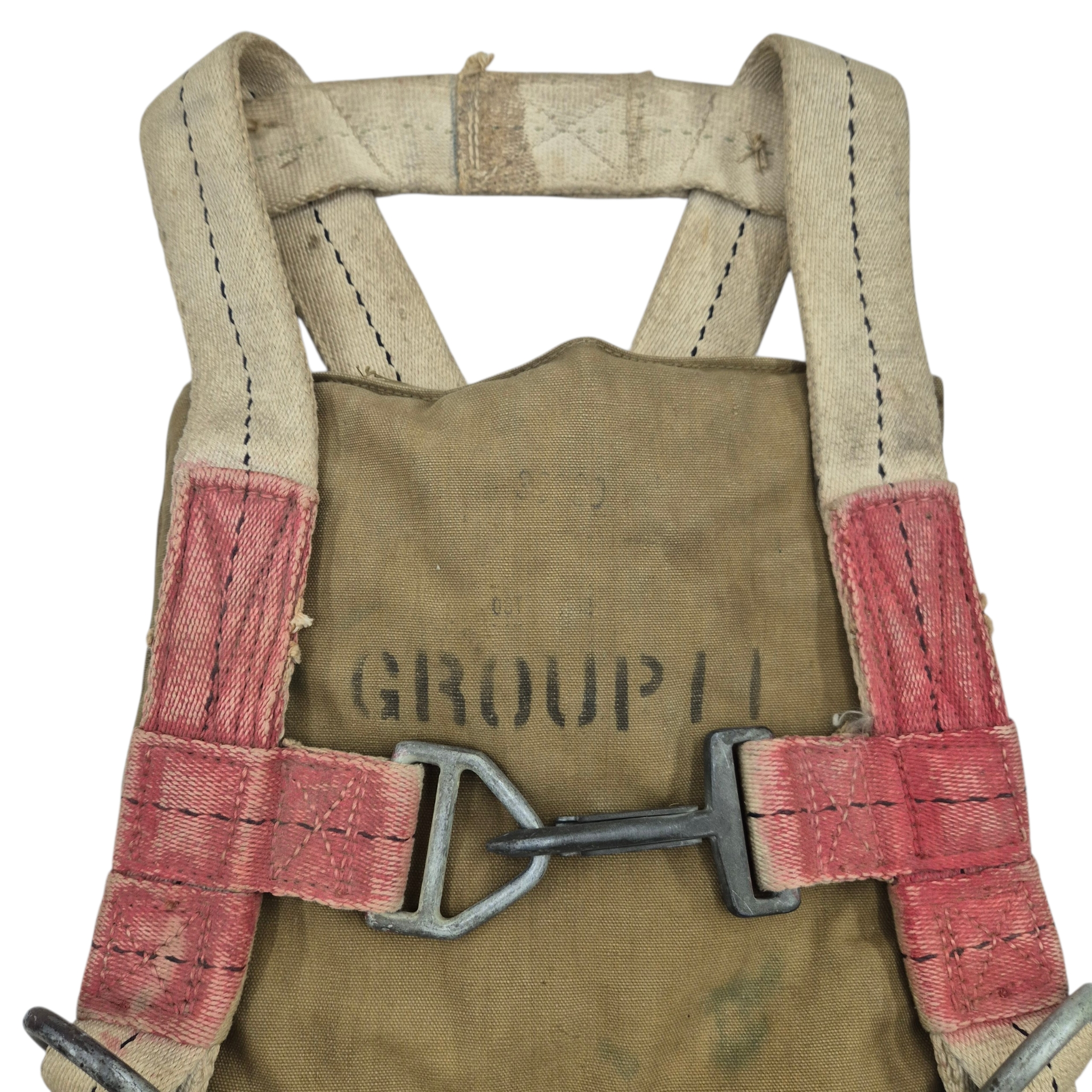 USAAF AN6513 "Red group" Parachute Harness - Dated 1943 - Image 3