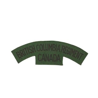 British Columbia Regiment – Printed shoulder title