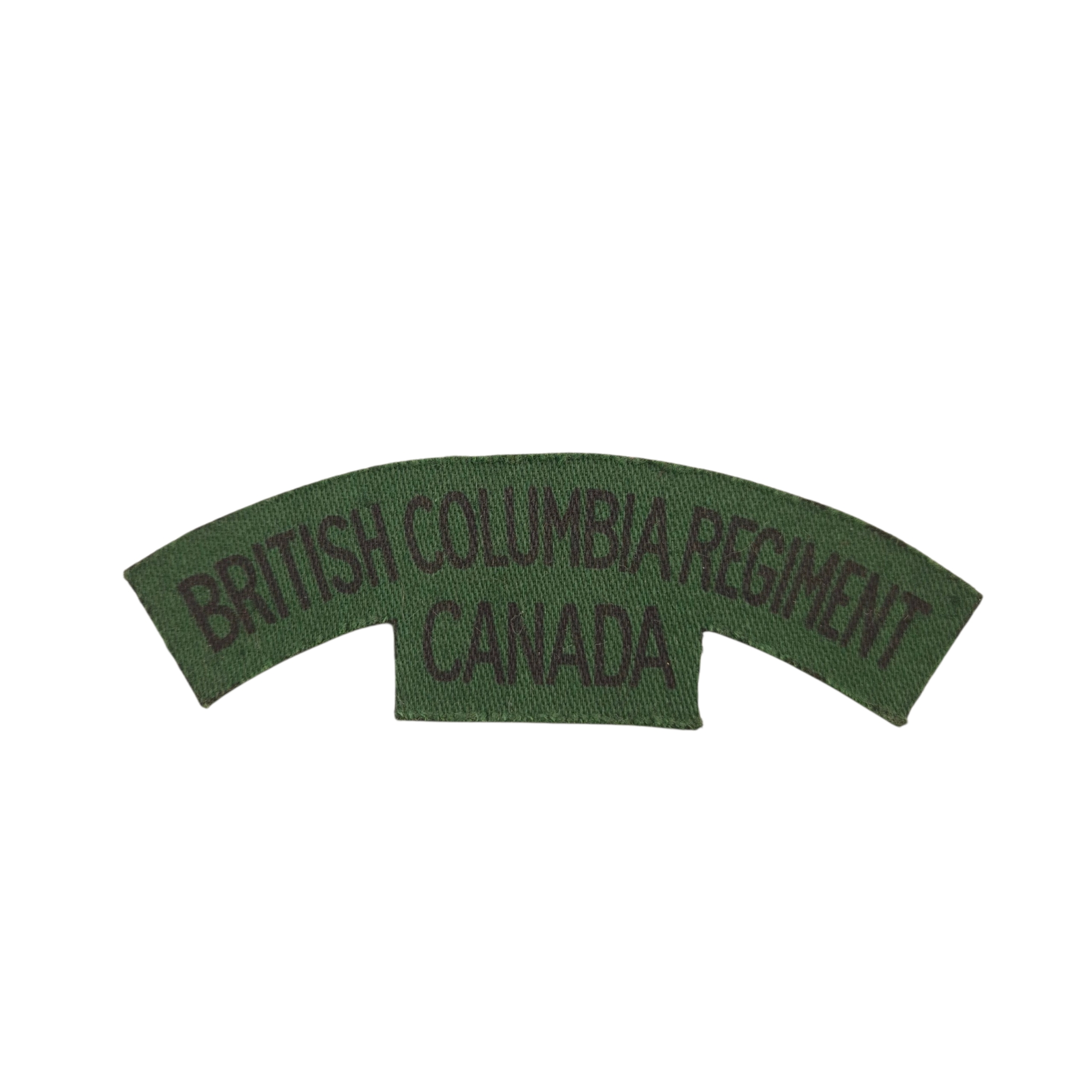 British Columbia Regiment - Printed shoulder title