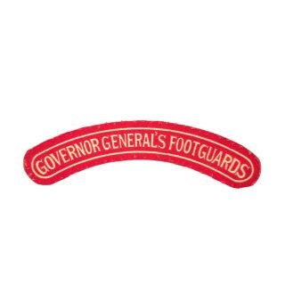 Governor General Foot Guards – Printed shoulder title