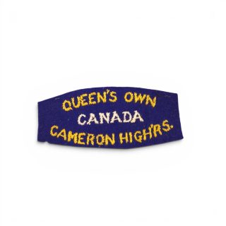 Queen’s Own Cameron Highlanders of Canada – Embroidered shoulder title