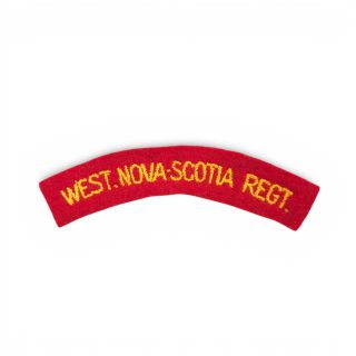West Nova Scotia Regiment  – Embroidered shoulder title