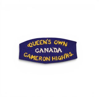 Queen’s Own Cameron Highlanders of Canada – Embroidered shoulder title