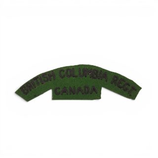 British Columbia Regiment – Embroidered shoulder title
