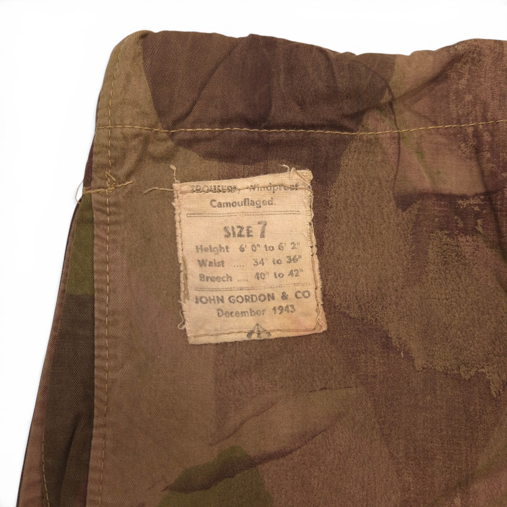 British Trousers, Windproof Camouflaged - 1943 - Image 3