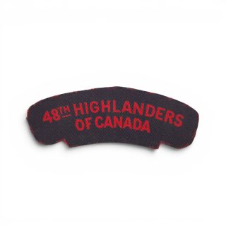 48th Highlanders of Canada – Printed shoulder title