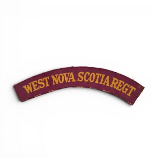 West Nova Scotia Regiment – Printed shoulder title