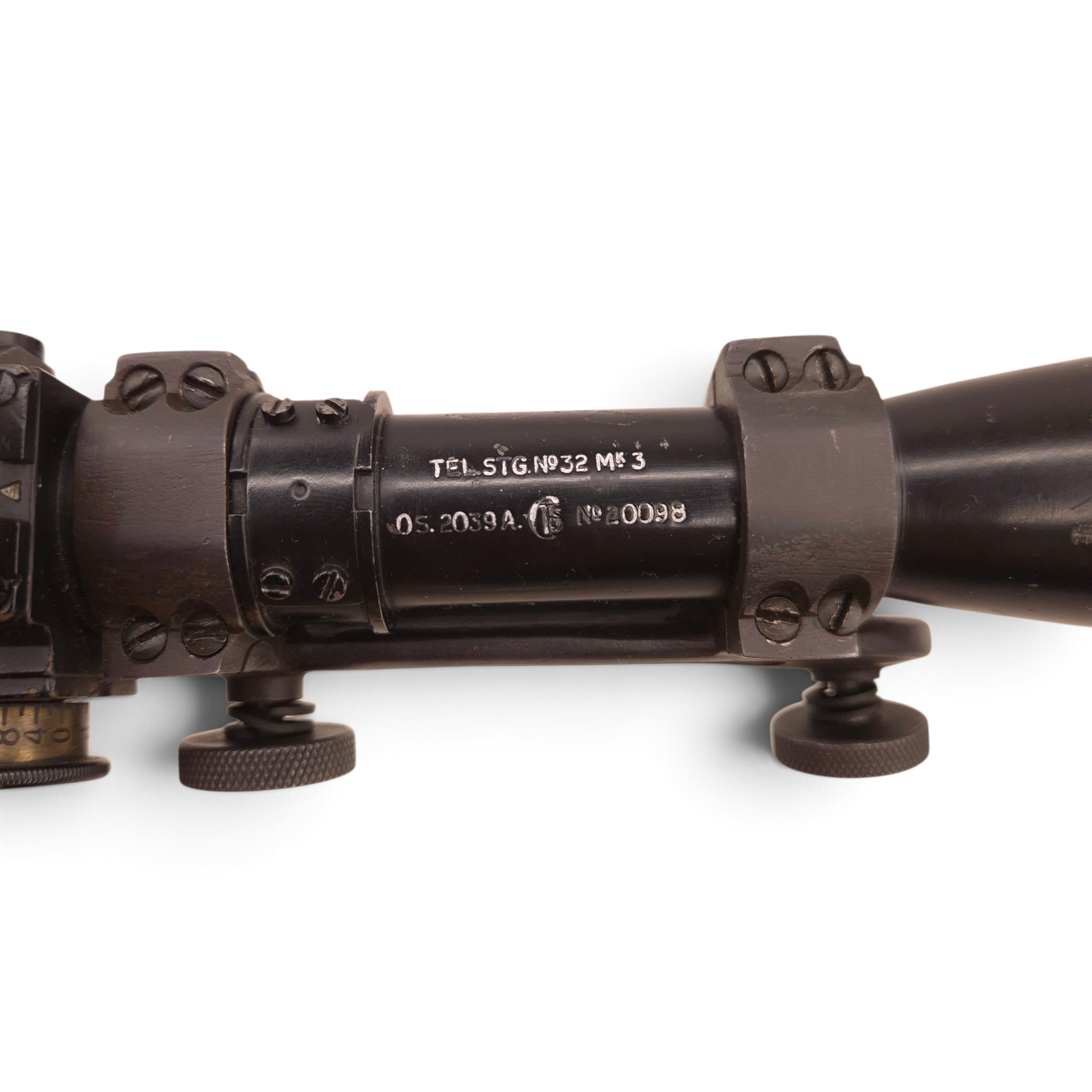 British No32 MkIII Sniper Rifle Scope and Mounting - Image 4