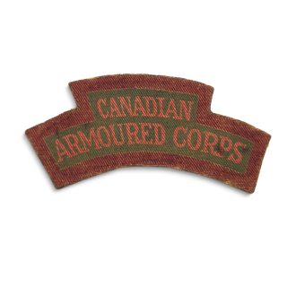 Canadian Armoured Corps – Printed shoulder title