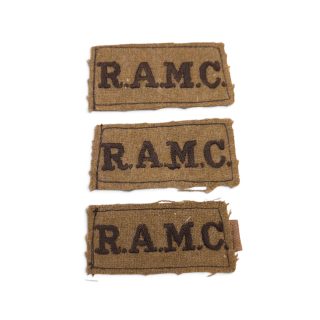 Royal Army Medical Corps embroidered slip-on shoulder titles