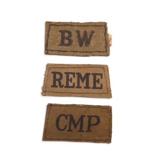 British embroidered slip-on shoulder titles