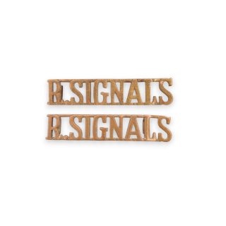 Royal Corps of Signals – Brass shoulder title badges