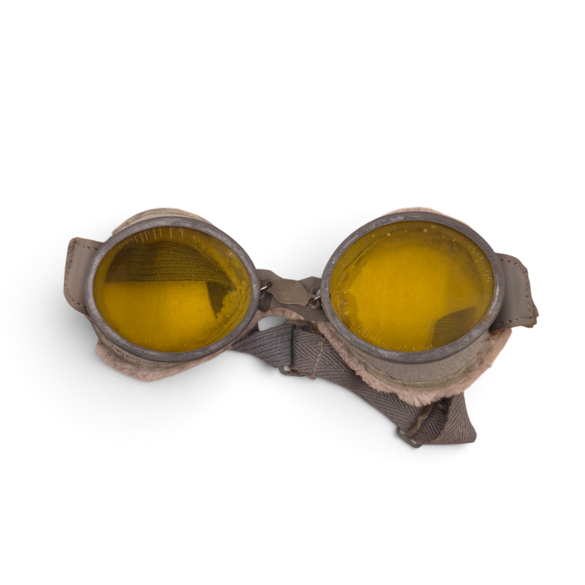 British Dispatch Rider's Goggles in metal box 1940 - Image 4