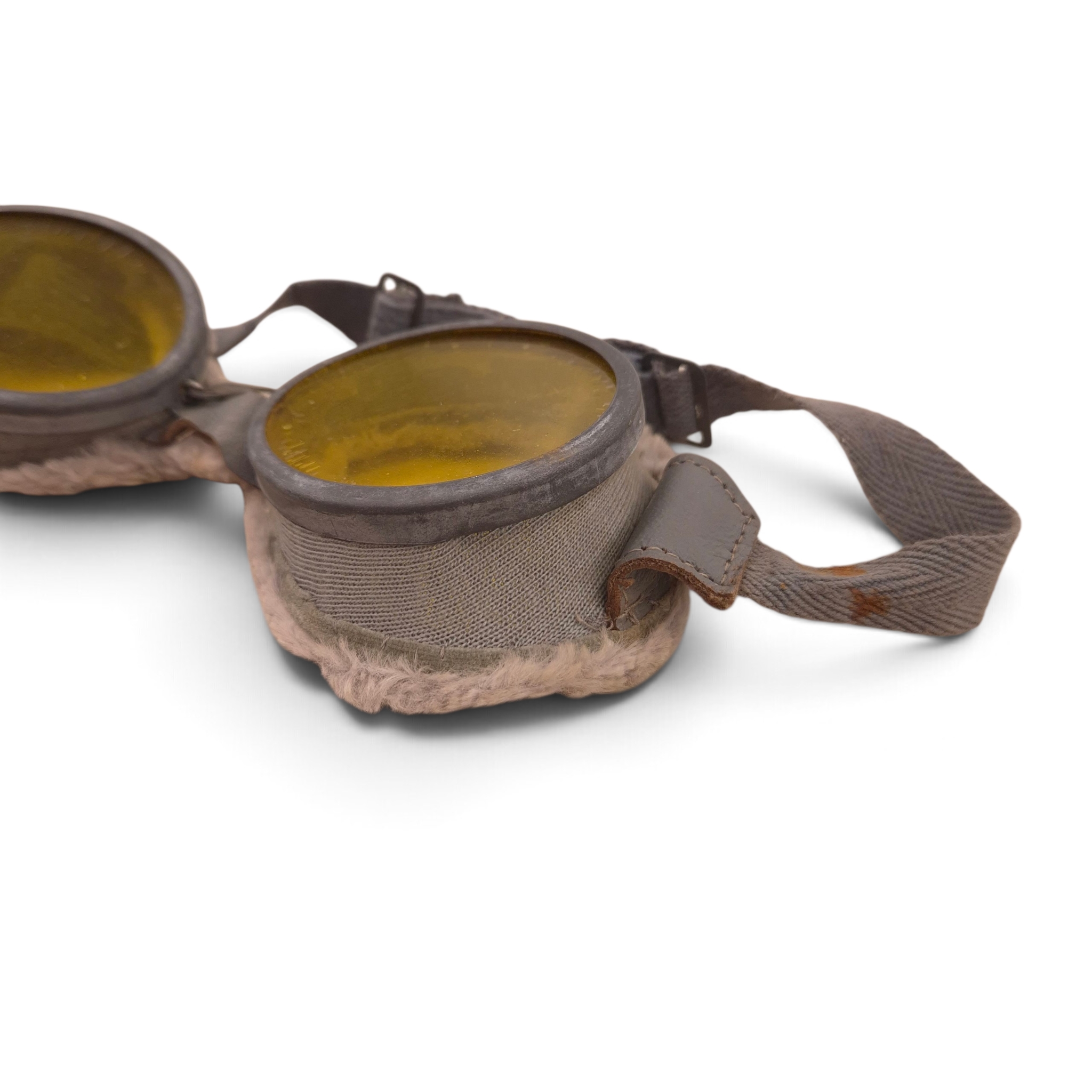 British Dispatch Rider's Goggles in metal box 1940 - Image 6