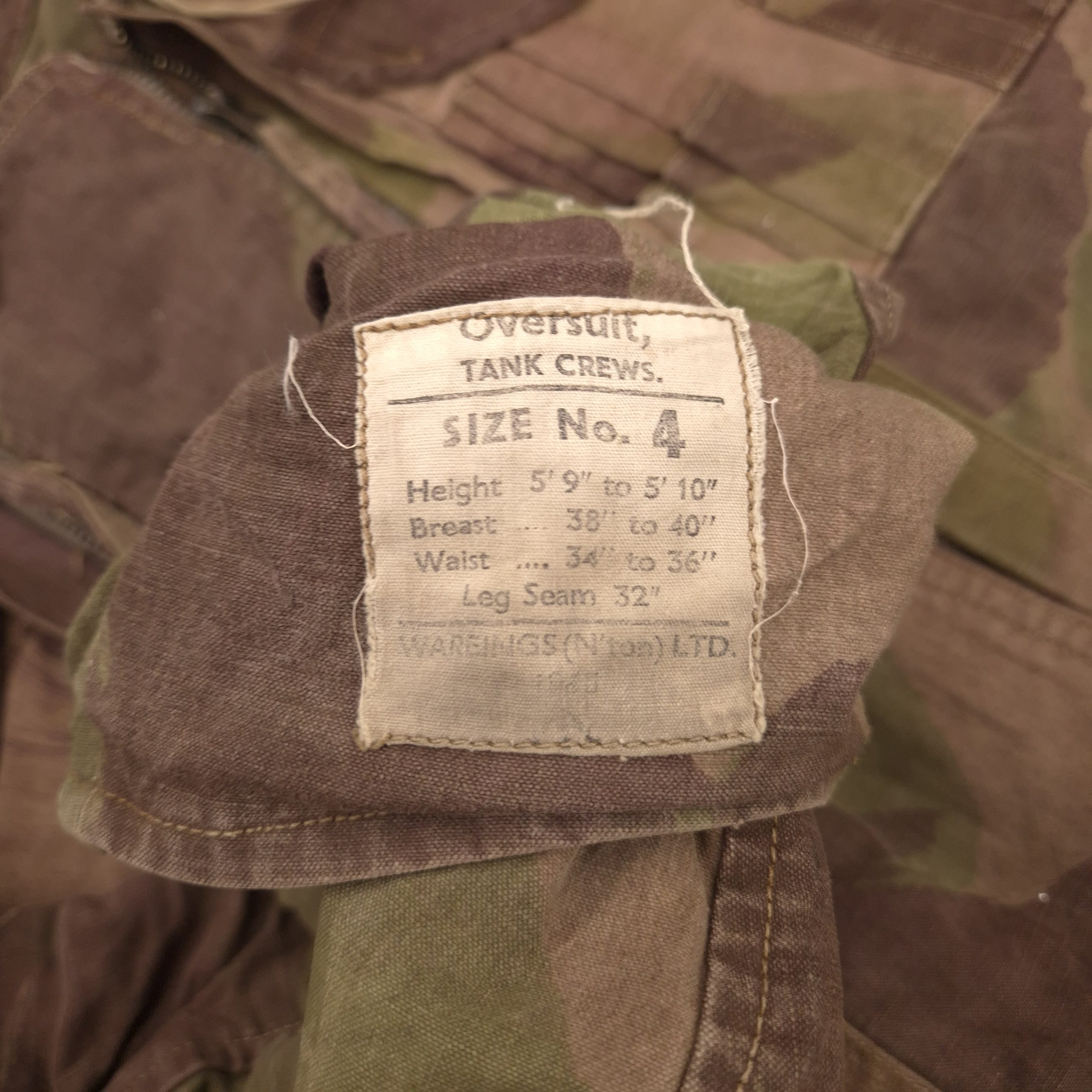 British Camouflage Oversuit Tank Crew - Image 3