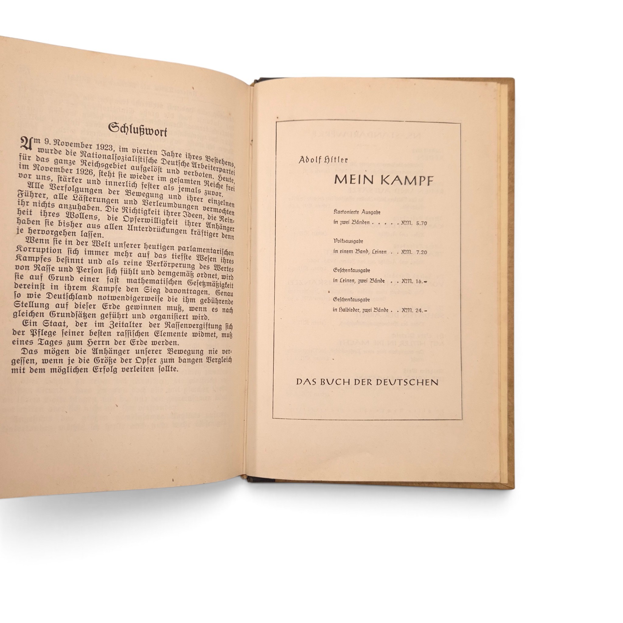 Adolf Hitler’s “Mein Kampf” Kriegsausgabe 1941 - Image 7