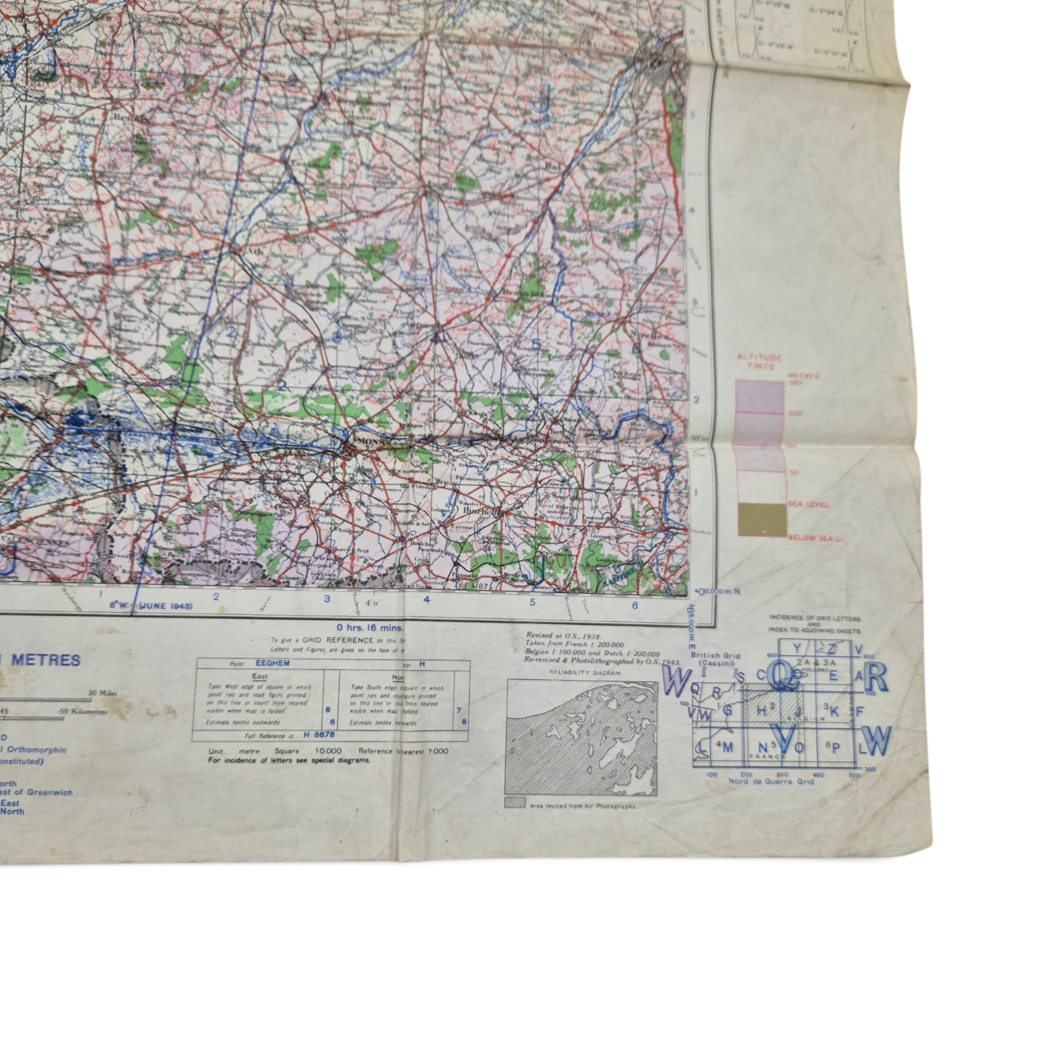 British/Canadian Army Map of Lille-Ghent 1943 - Image 4