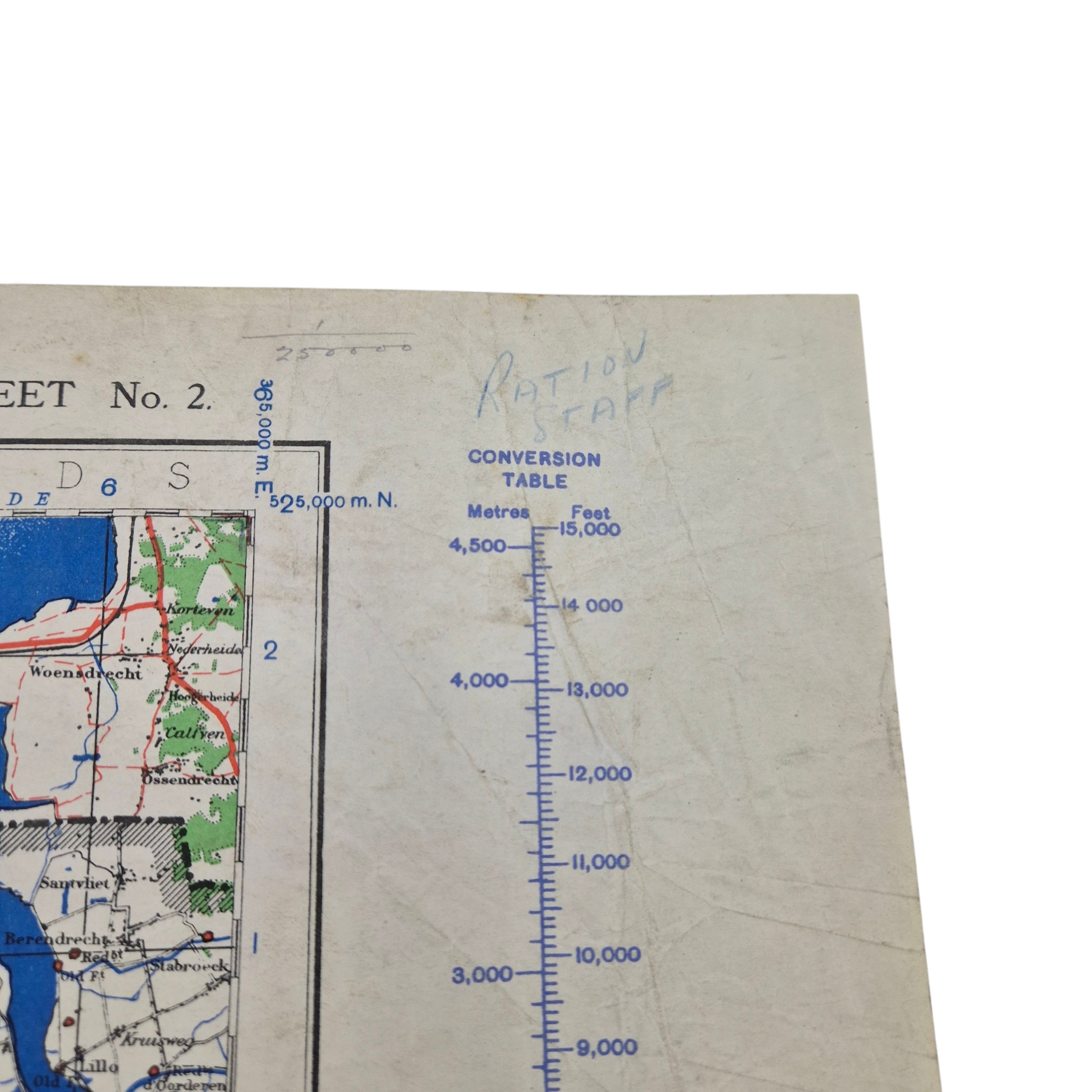 British/Canadian Army Map of Lille-Ghent 1943 - Image 6