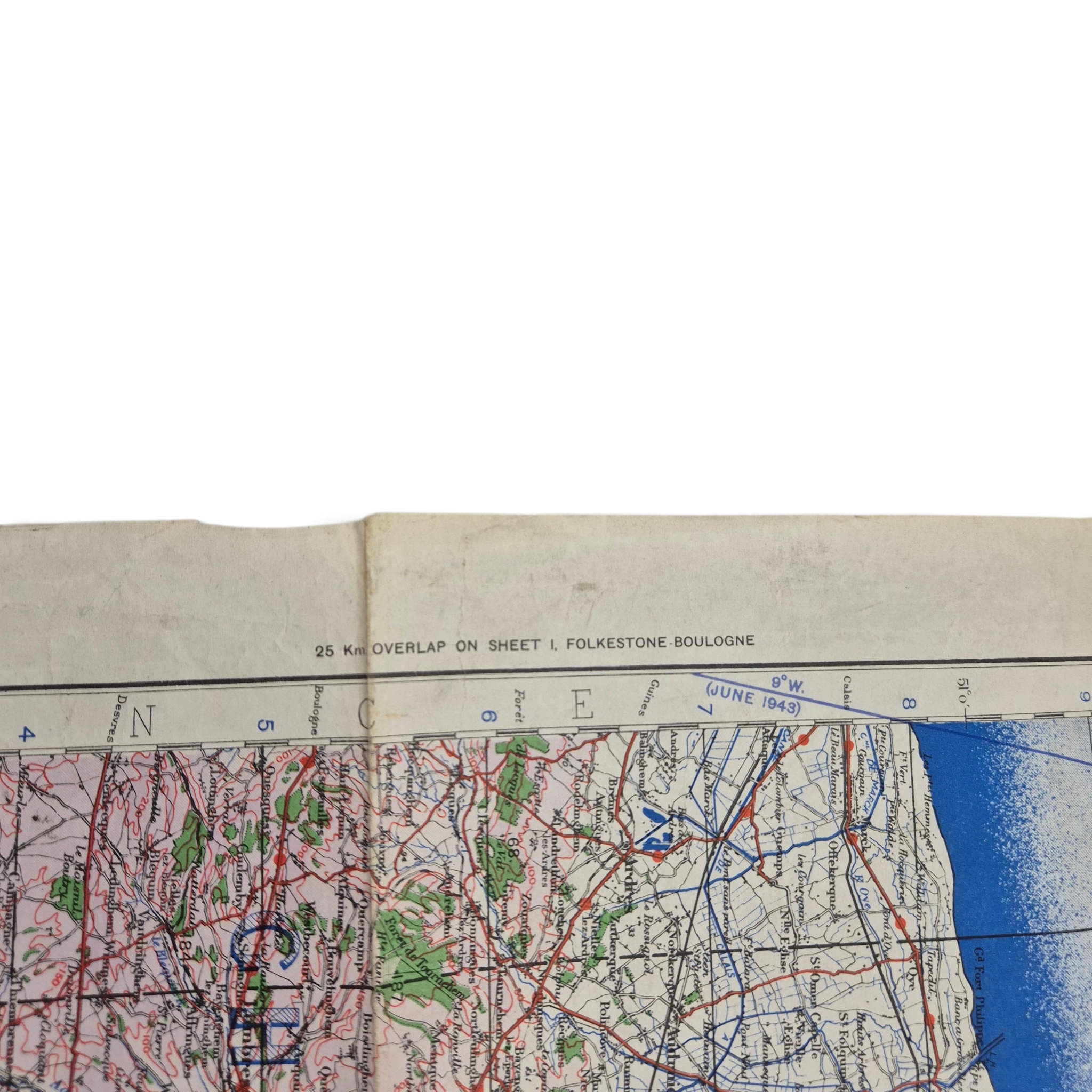 British/Canadian Army Map of Lille-Ghent 1943 - Image 5